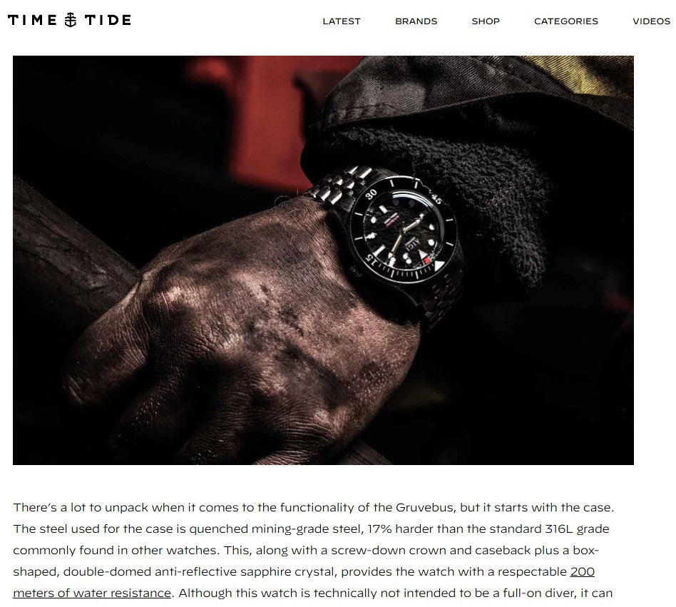 ÁIGI Gruvebus omtalt i Time+Tide Watches
