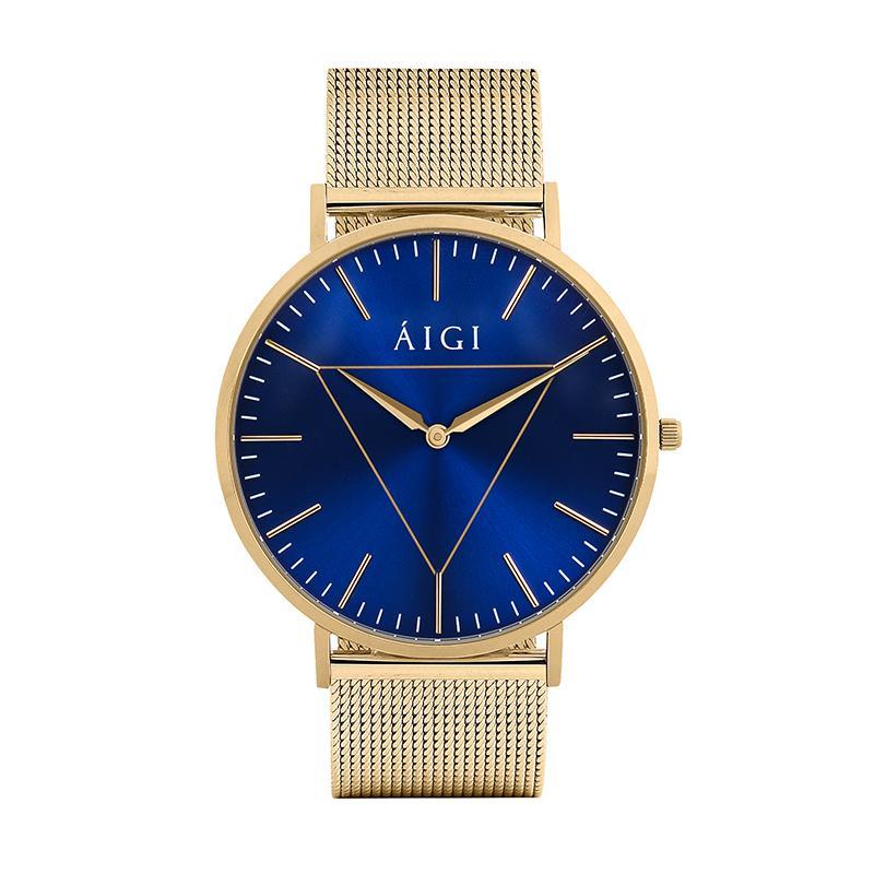 BARENTS SEA 40MM 19 - GULL MESH herreklokke fra norsk klokkemerke AIGI