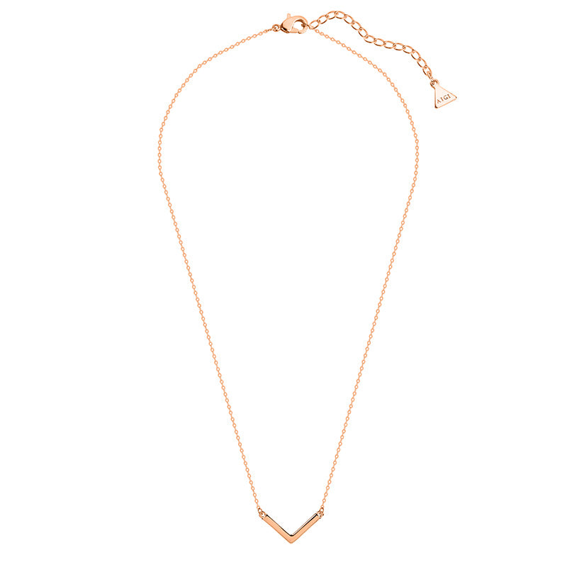 V CHOKER | 18K ROSÉGULL BELAGT