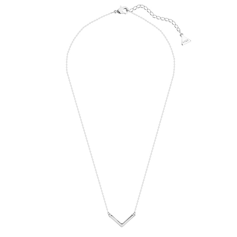 V CHOKER | RHODIUMBELAGT