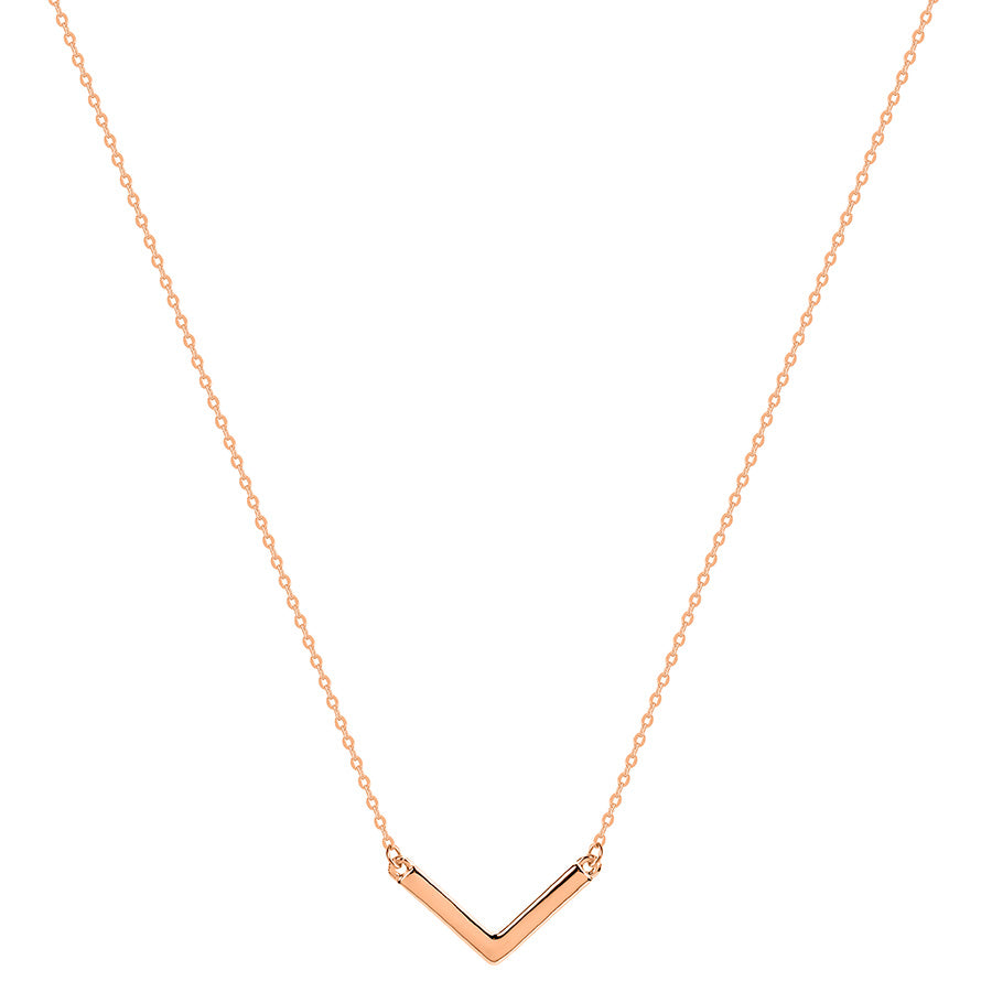 V CHOKER | 18K ROSÉGULL BELAGT
