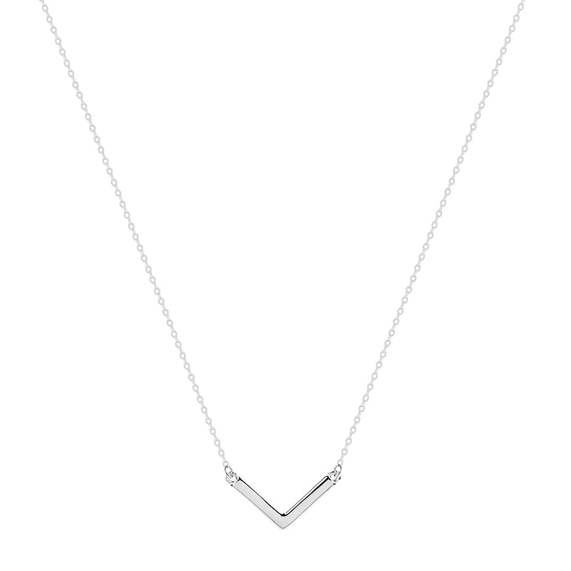 V CHOKER | RHODIUMBELAGT