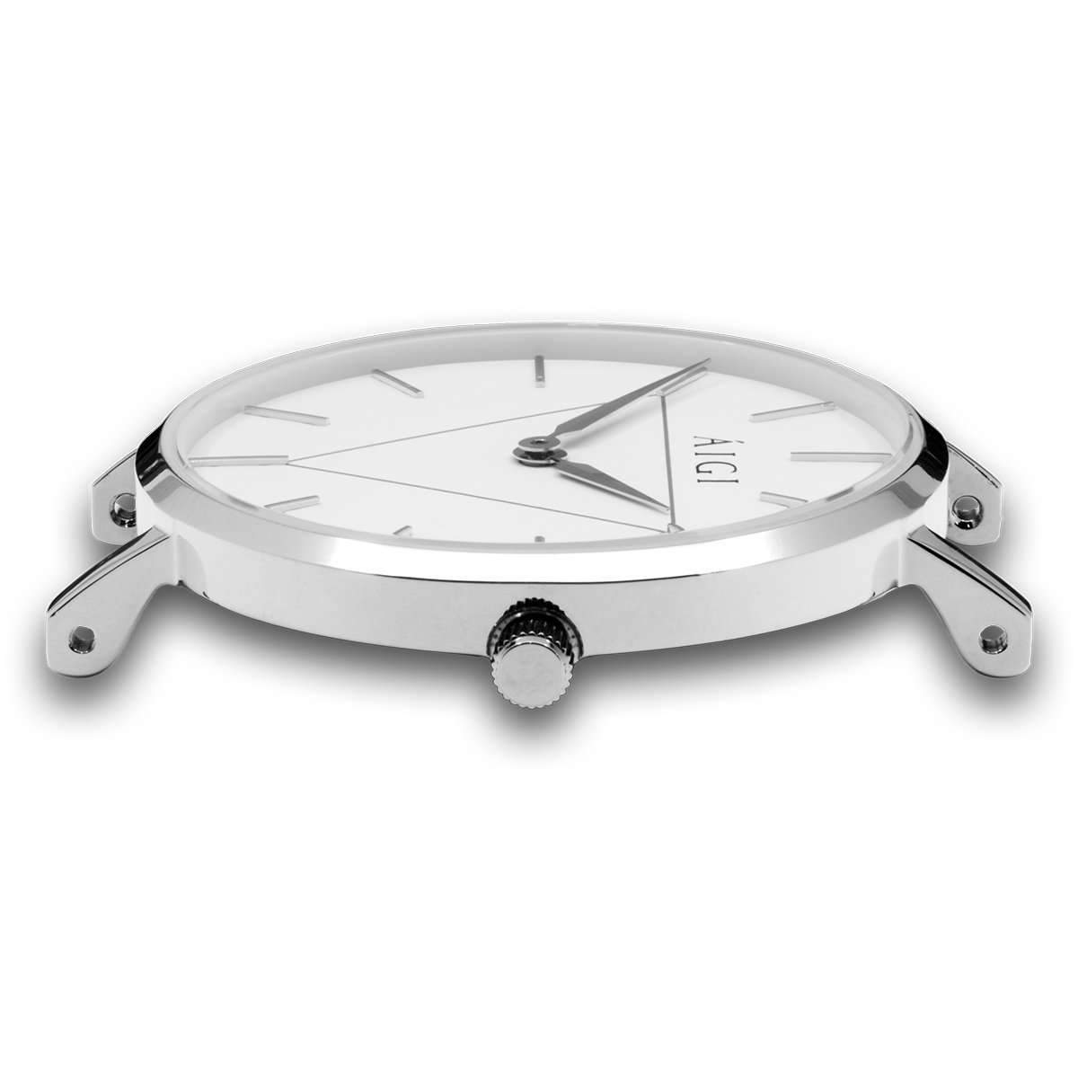 GLACIER 32MM PETITE - SORT SKINN dameklokke fra norsk klokkemerke AIGI