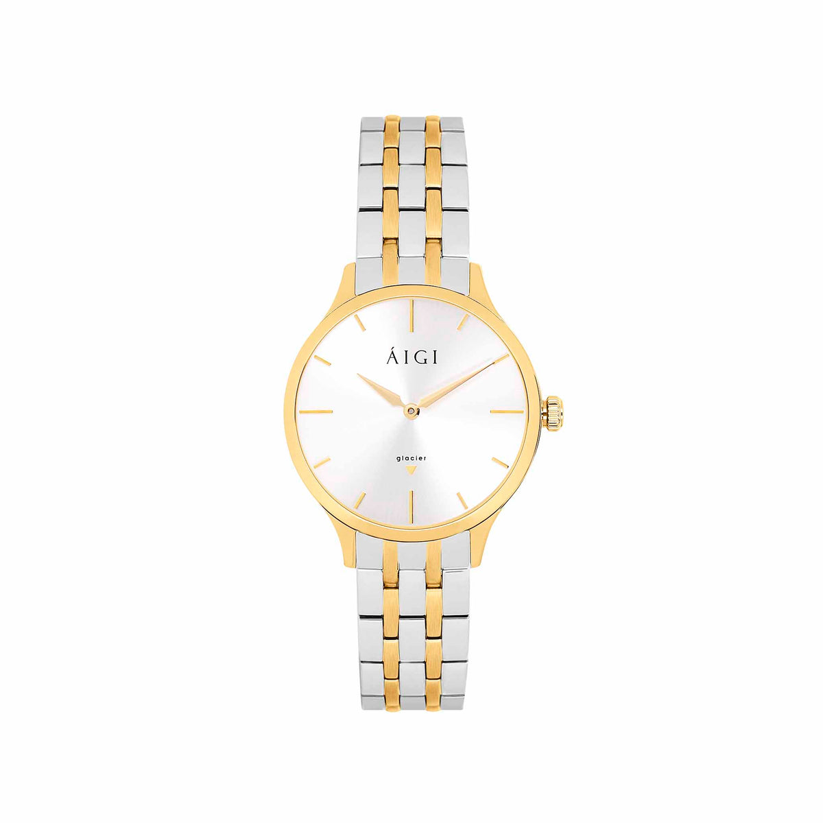 AIGI Glacier Gold 32MM dameklokke two tone lenke