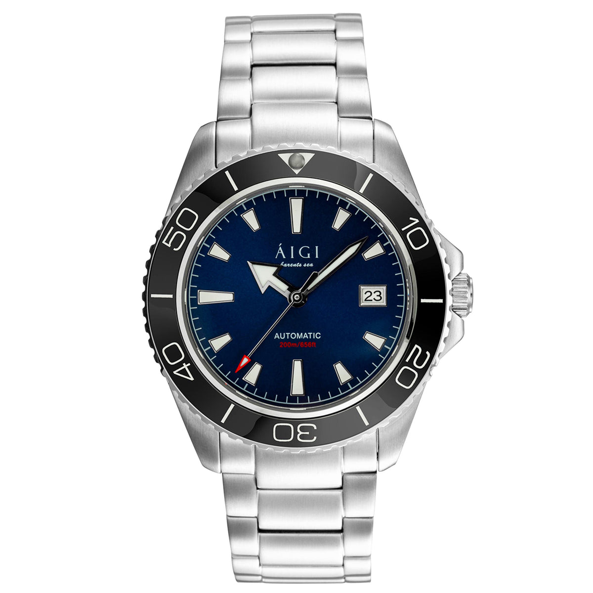 Blå automatisk dykkeklokke til menn