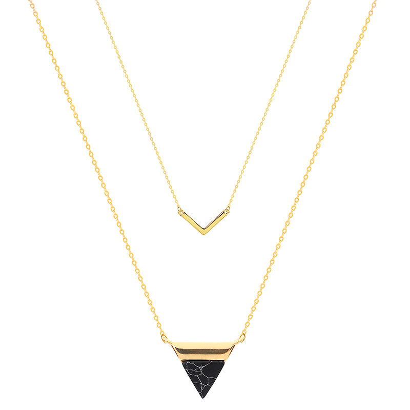TRIANGLE & CHOKER | 18K GULLBELAGT