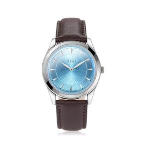 POLARBLÅ 38MM - BRUN SKINN