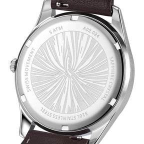 POLARBLÅ 38MM - BRUN SKINN